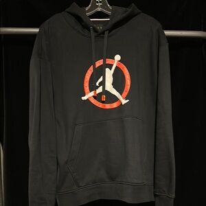 Jordan Flight MVP Graphic Fleece Pullover Hoodie Black Sweatshirt - FB7050-480